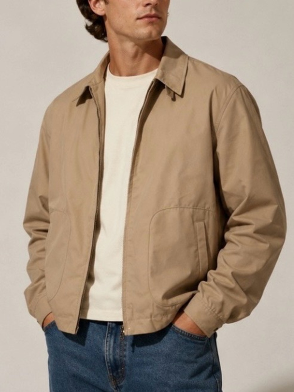 Vintage McGregor Drizzler Jacket NWT Tan Beige XL Plaid Lining Deadstock